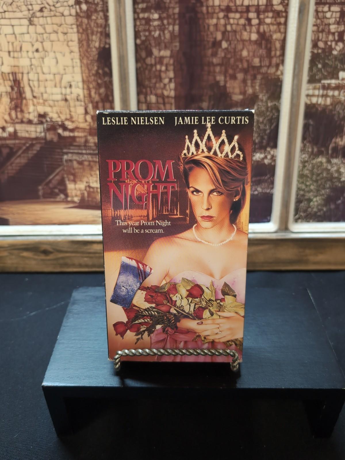 Prom Night (1980, VHS) Jamie Lee Curtis Leslie Nielson Cult Horror Slasher RARE