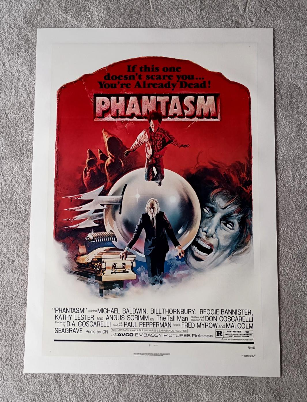 1979 🔴  PHANTASM 🔴 ORIGINAL ONE SHEET MOVIE POSTER LINEN BACKED * AVCO EMBASSY