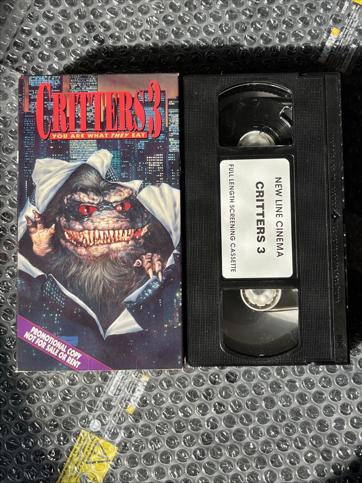 Critters 3 Vhs Promo Tape ( Screener ) Rare , Tested Works. Nice Shape.