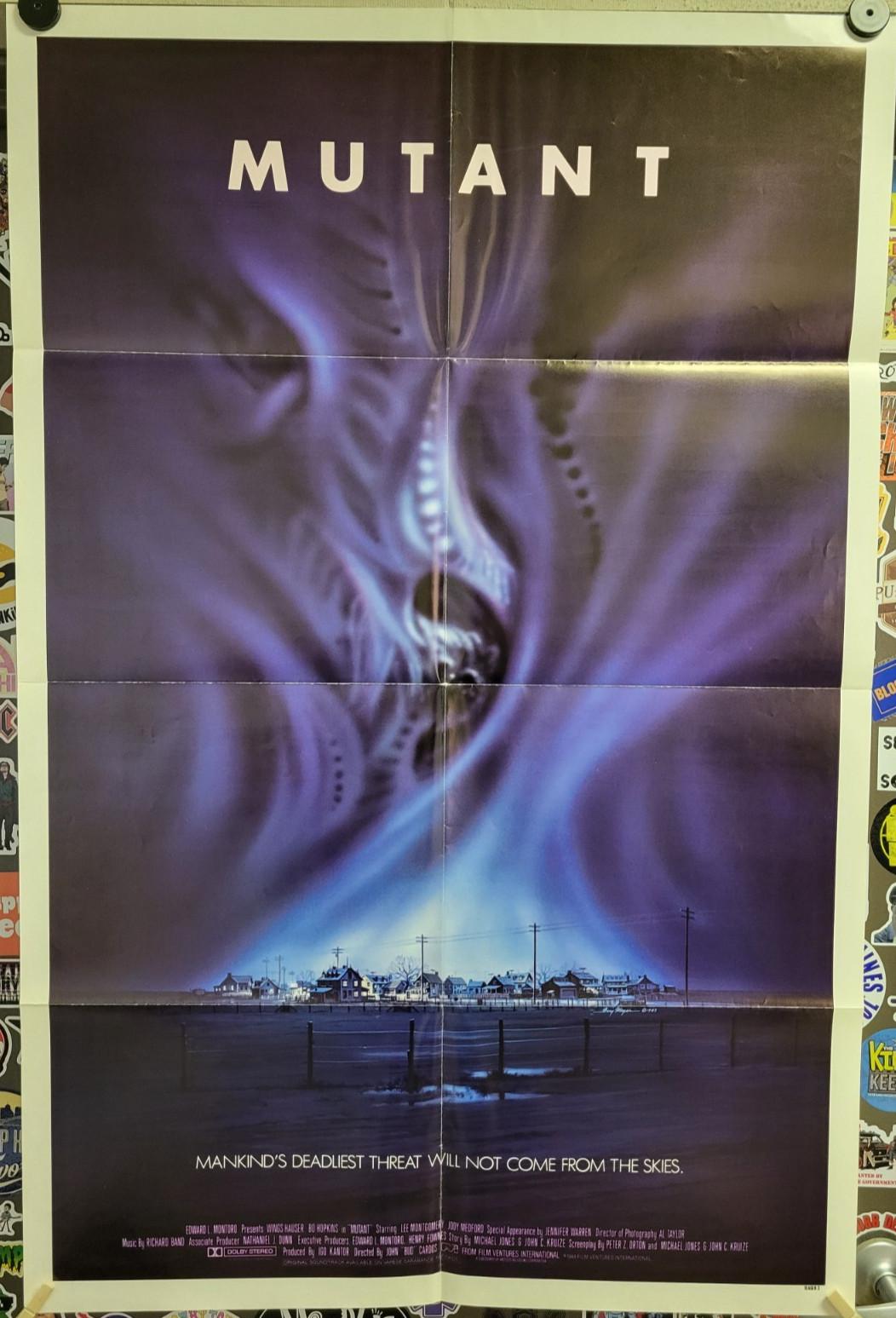 MUTANT 1984 Original One Sheet Movie Poster 27x41 Night Shadows Sci-Fi Horror