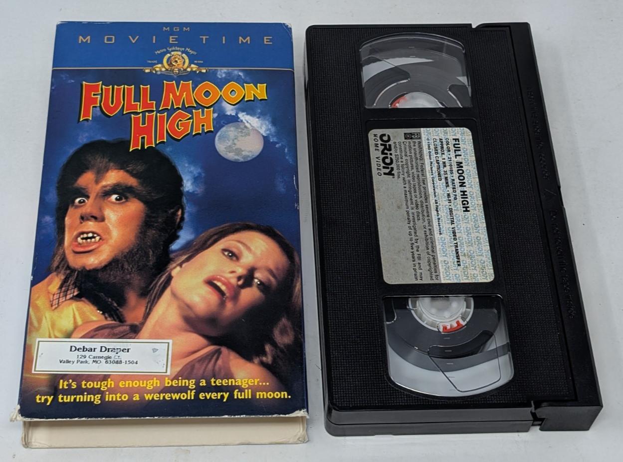 Full Moon High VHS Larry Cohen 80's Comedy Horror Werewolf Adam Arkin Ed Mcmahon