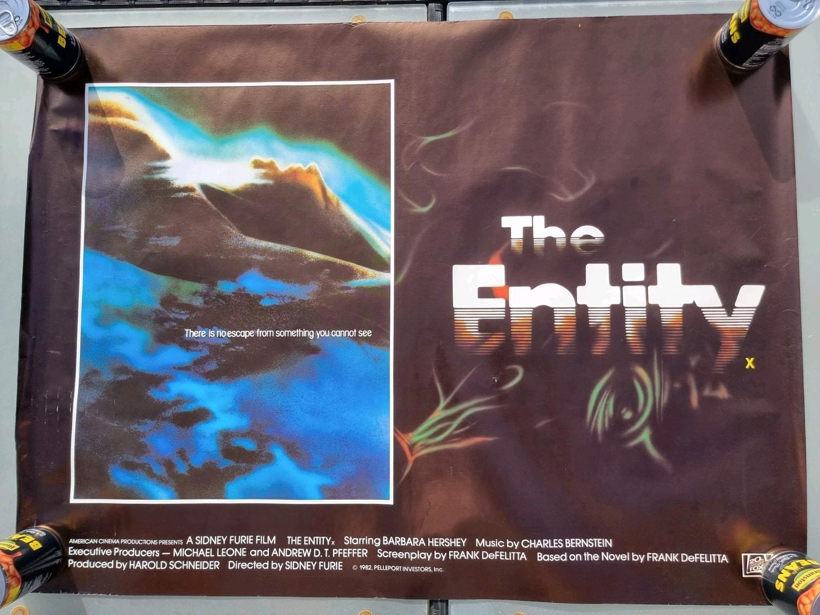 The Entity 1982 UK Quad Cinema Poster Original 30" X 40" Vintage Horror