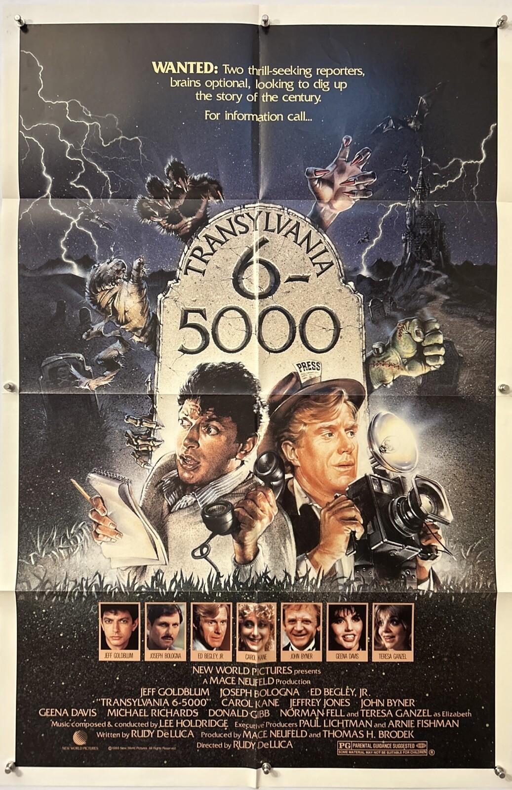 TRANSYLVANIA 6-5000 Original One Sheet Movie Poster - 1985