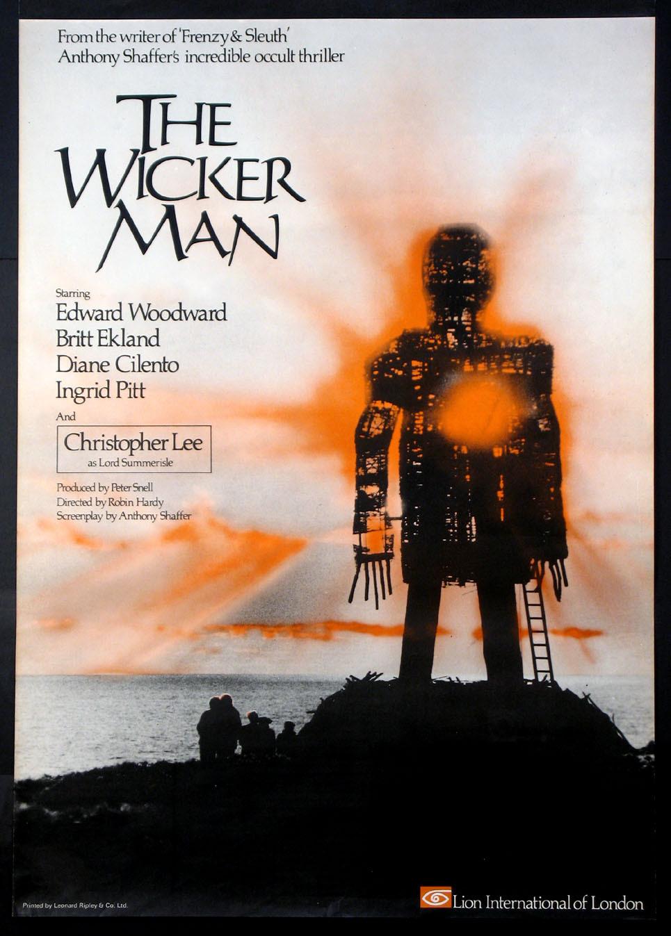 THE WICKER MAN CULT HORROR COUNTRY OF ORIGIN 1974 BRITISH 1-SHEET ROLLED 