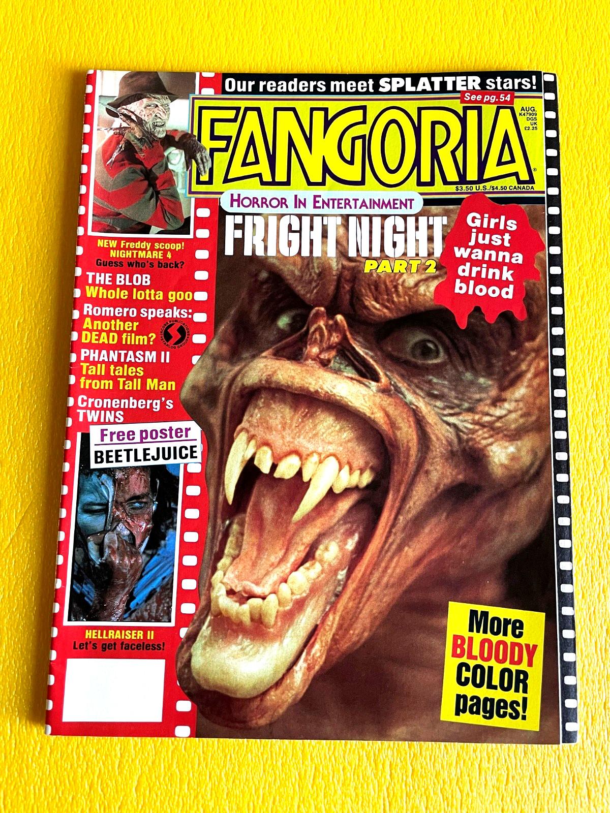 FANGORIA #76~AUG 1988~ Angus Scrimm~ Hellbound~Beetlejuice ~ Mint condition!