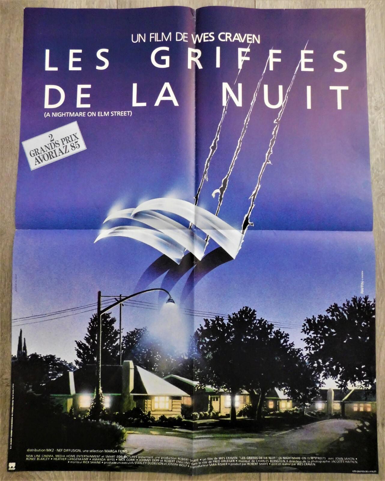 A Nightmare on Elm Street French Movie Poster Original 23"31" 1984 Craven Freddy