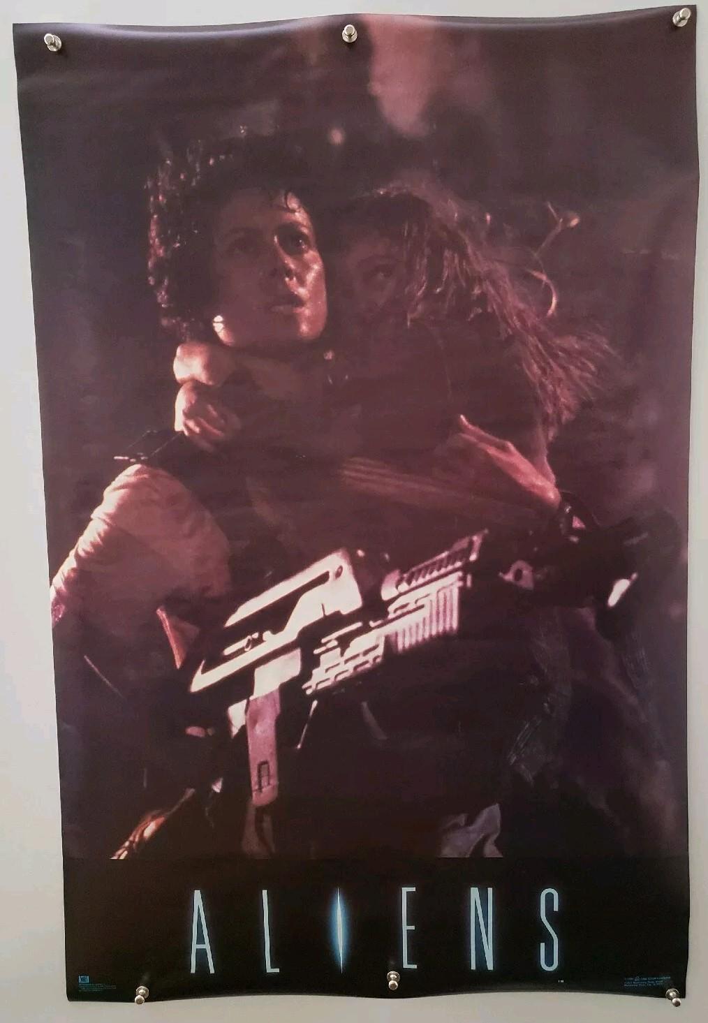 Aliens Rare Ripley & Newt Poster Original 1986 Vintage Horror Action Movie 22x34