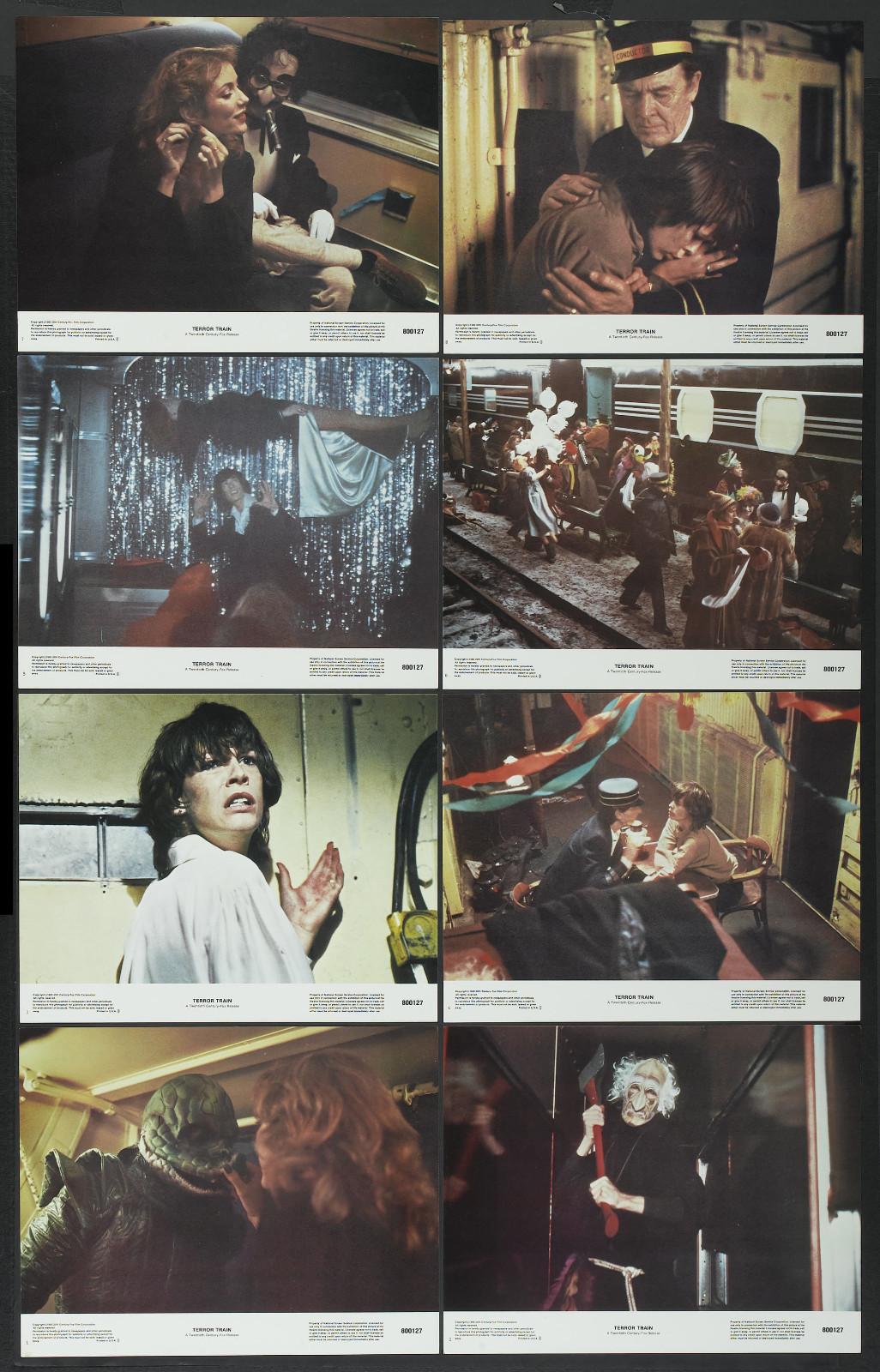 TERROR TRAIN original 1980 color lobby still set JAMIE LEE CURTIS/BEN JOHNSON