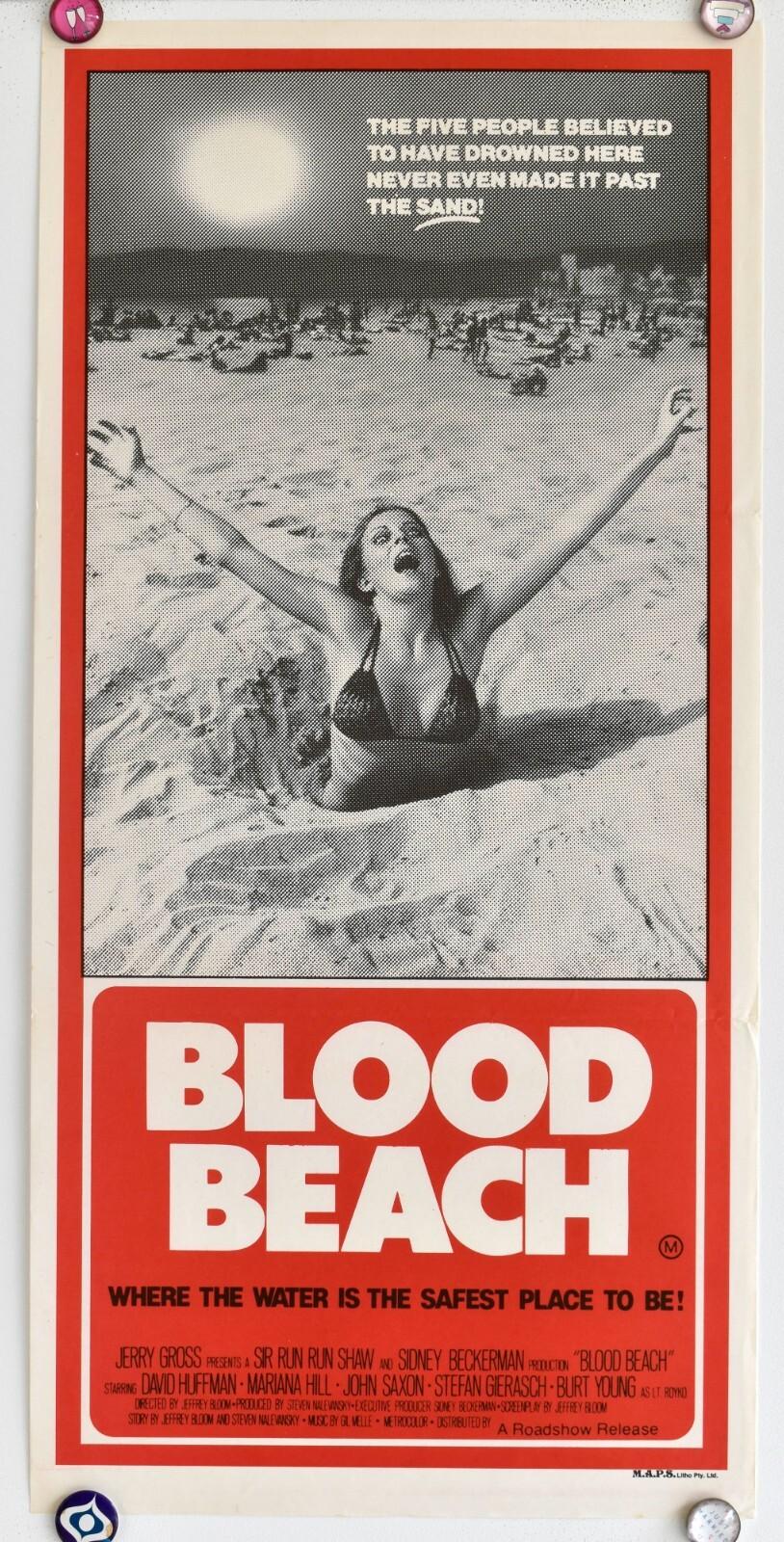 Blood Beach Original 1980Australian cinema daybill movie poster horror rare