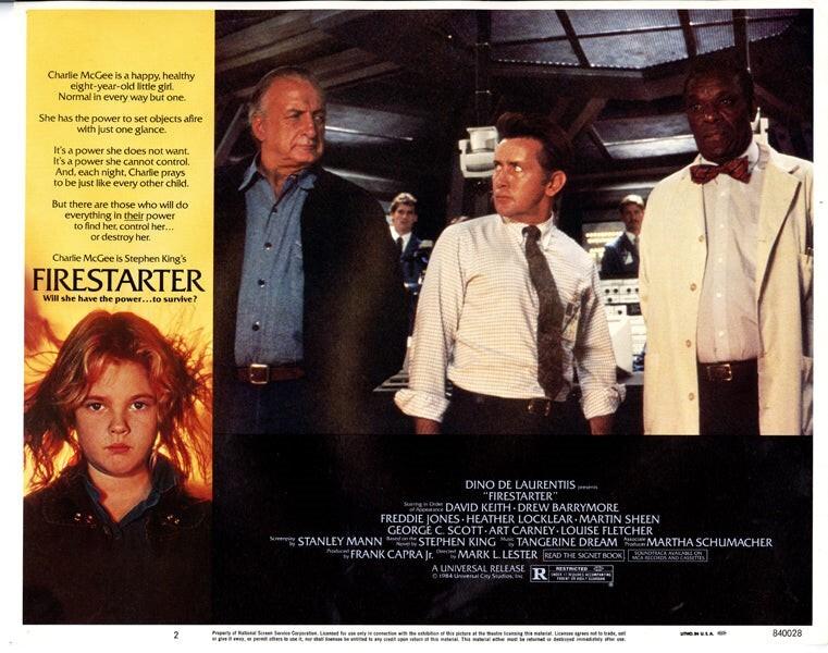 Firestarter Original 11x14 Lobby Card 1984 David Keith George C Scott