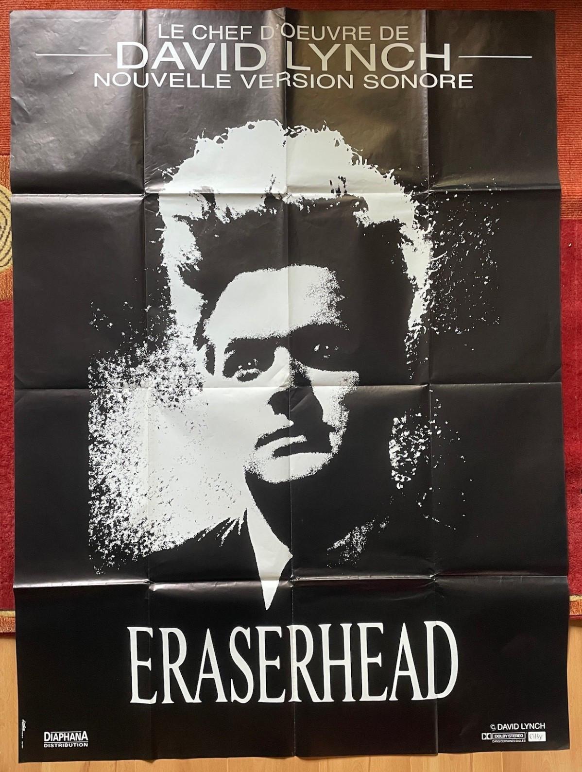 ERASERHEAD  (1977) Original French Re-Release Movie Poster David Lynch