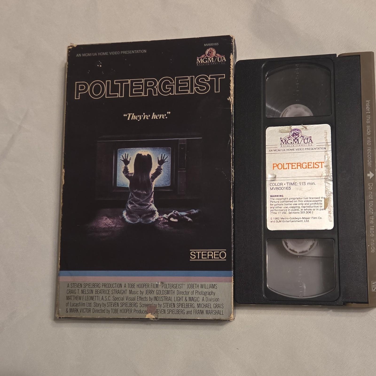 Rare Poltergeist VHS Horror 1982 MGM Big Box Gatefold Case Vtg #C1,Tested 