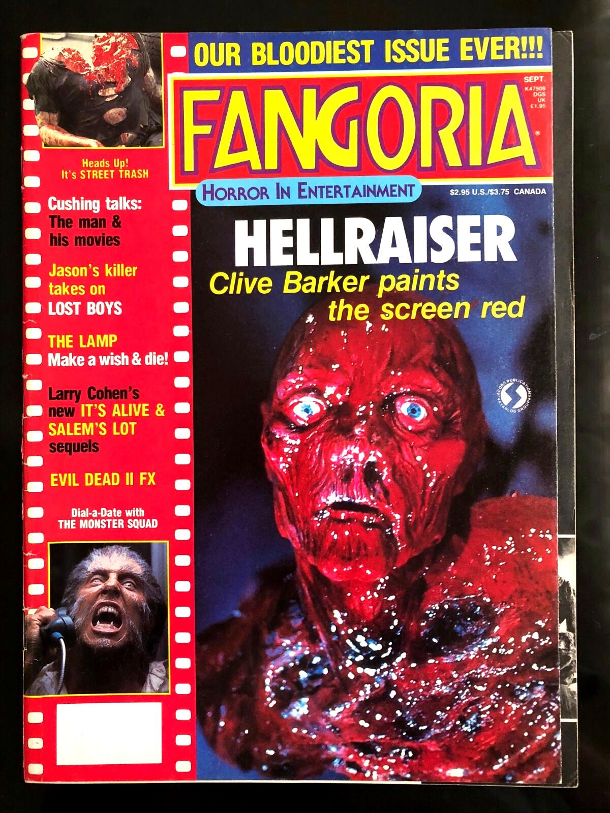 FANGORIA MAGAZINE 67 1987 HELLRAISER PETER CUSHING LOST BOYS RARE VINTAGE MINT