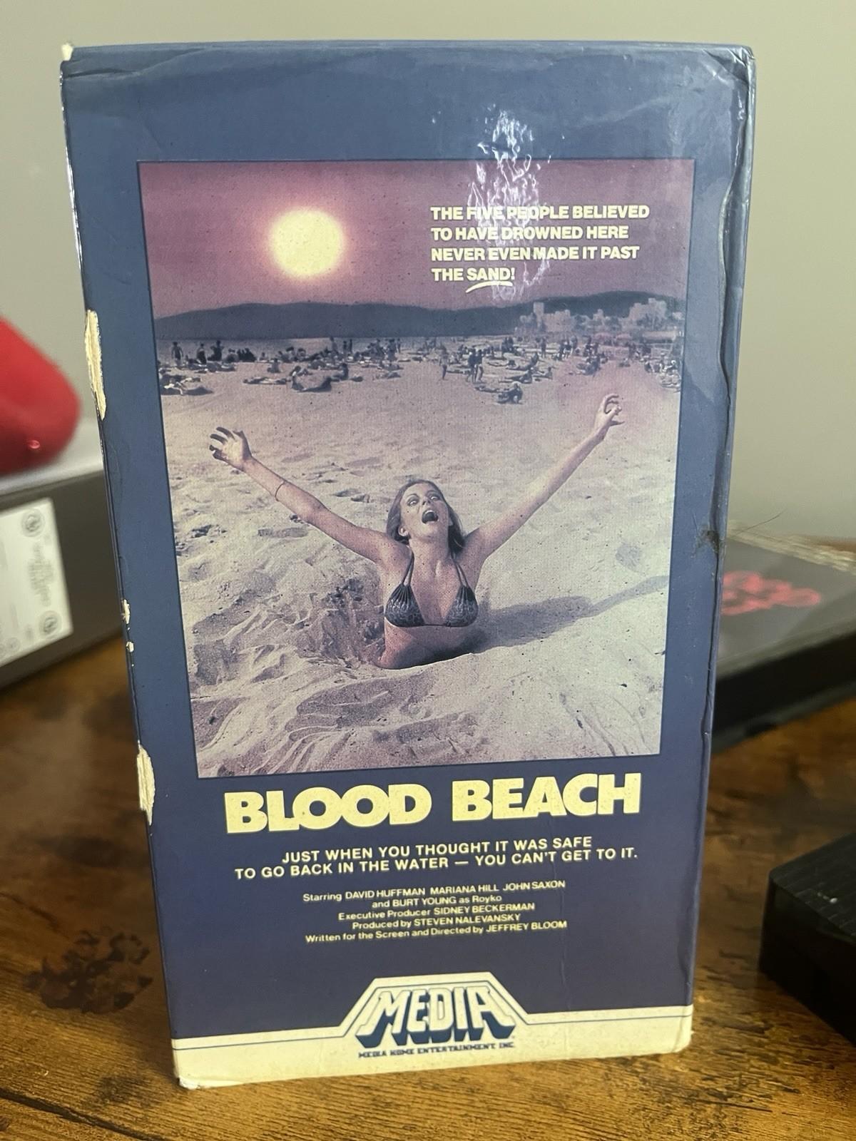 Media Home Entertainment Blood Beach VHS Horror 1980 R Jeffrey Bloom John Saxon