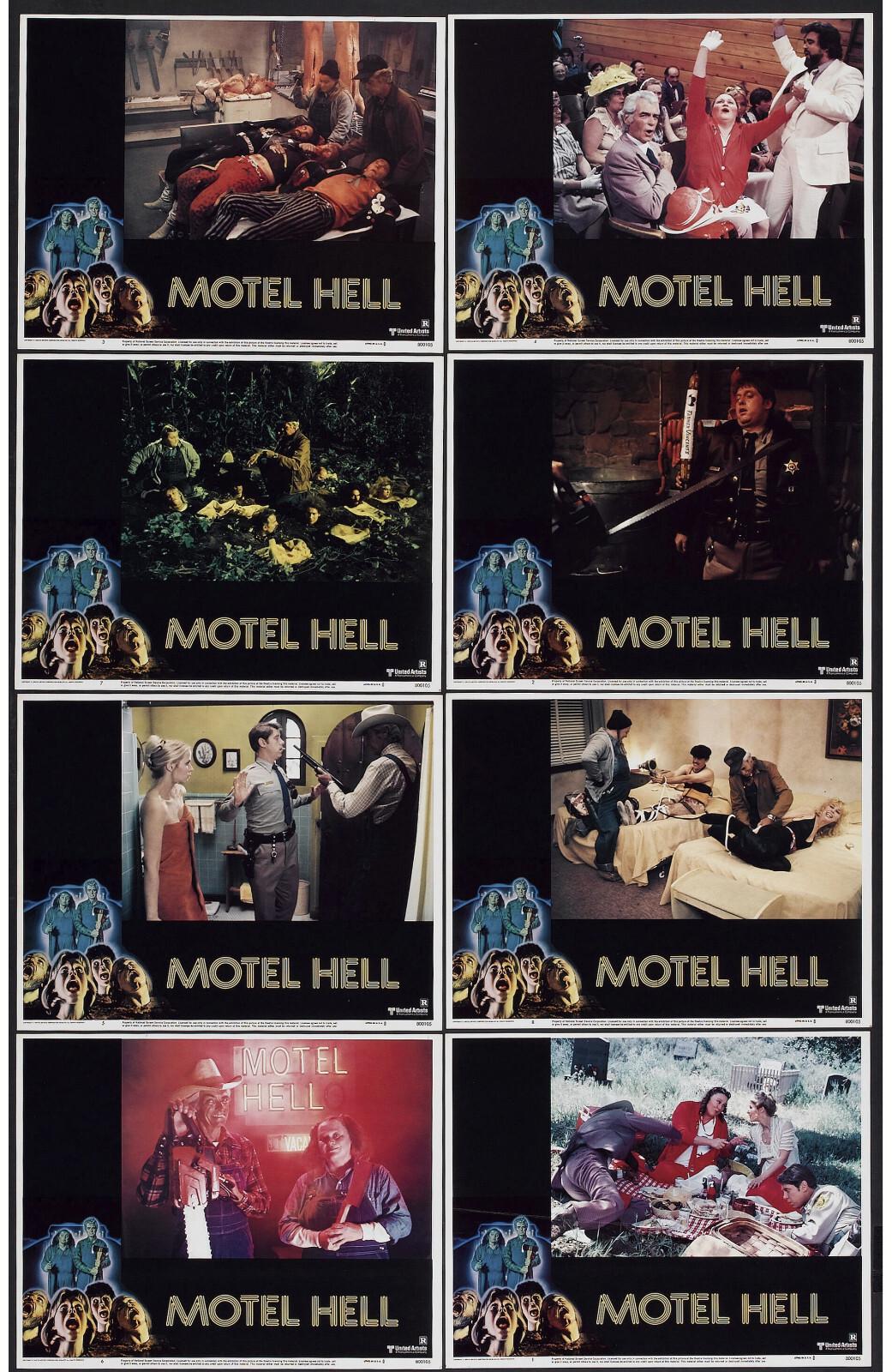 MOTEL HELL original 1980 lobby card set RORY CALHOUN 11x14 movie posters