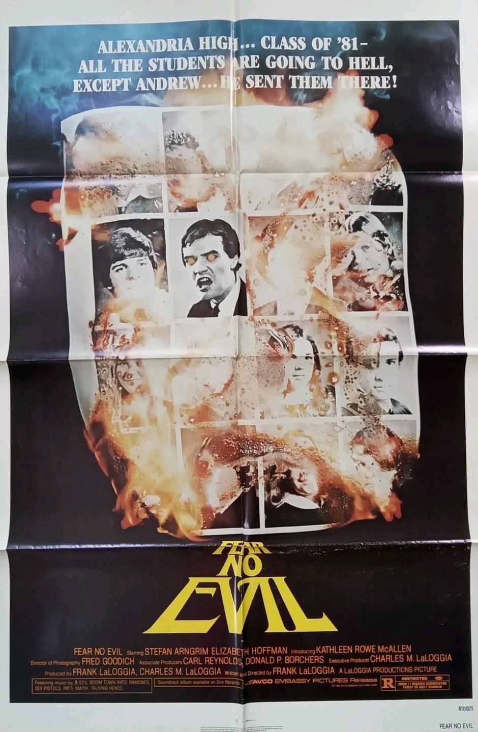 Fear No Evil 1981 VTG Original Movie Poster 27x41 1-Sheet Folded Horror Thriller