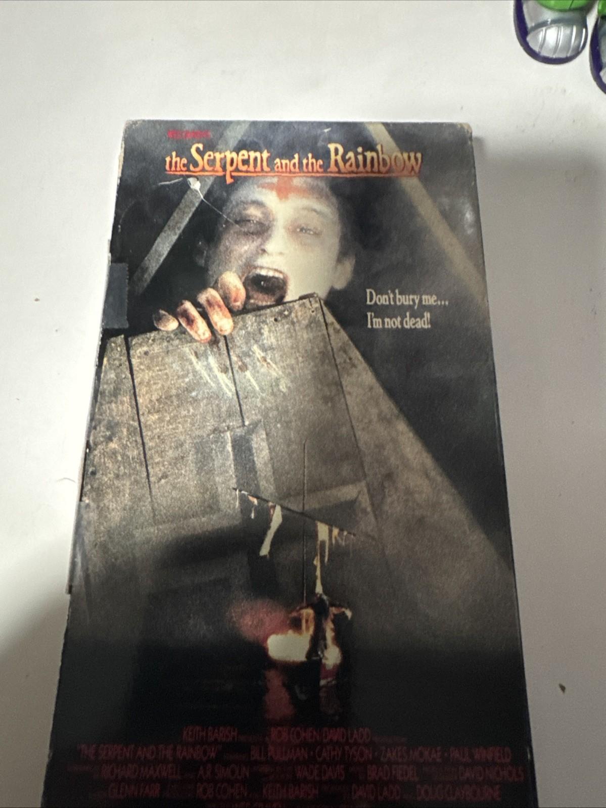 The Serpent and the Rainbow (VHS, 1990) Wes Craven Horror Rare OOP Thriller