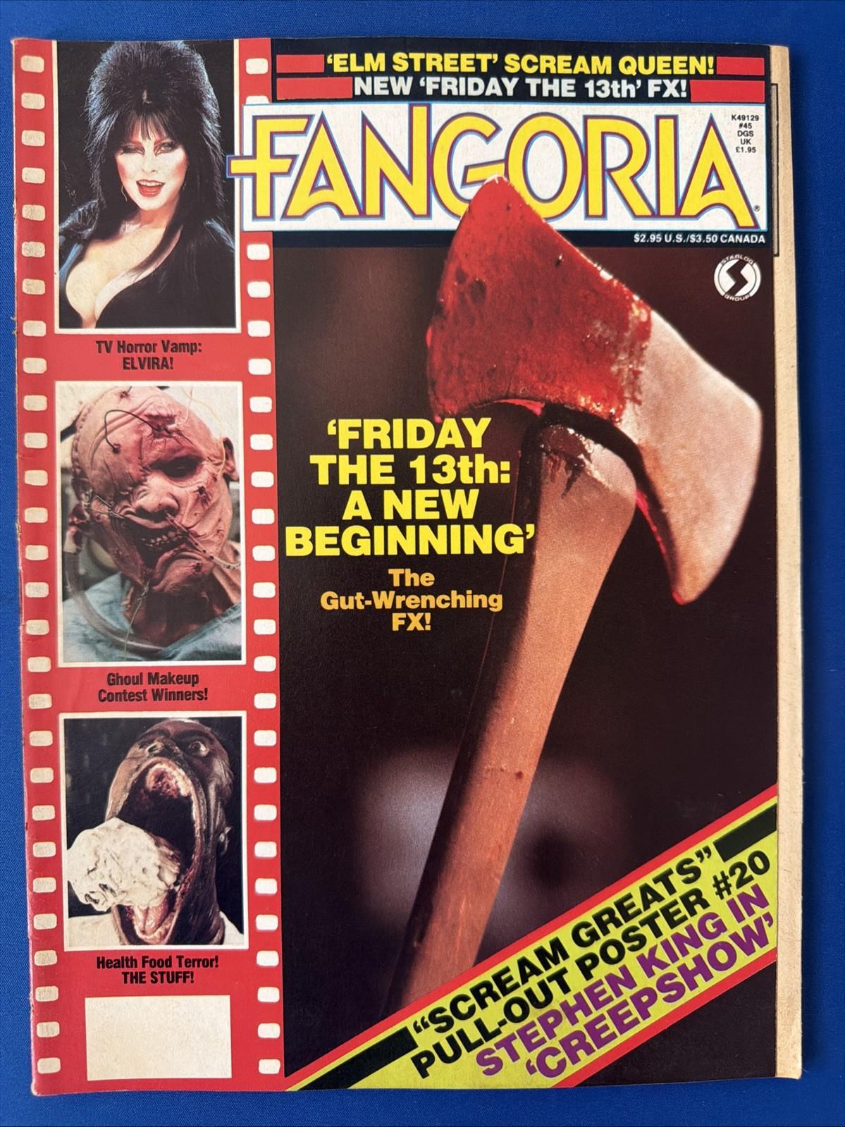 Fangoria #45 June 1985 Friday the 13th Heather Langenkamp Elvira Fright Night