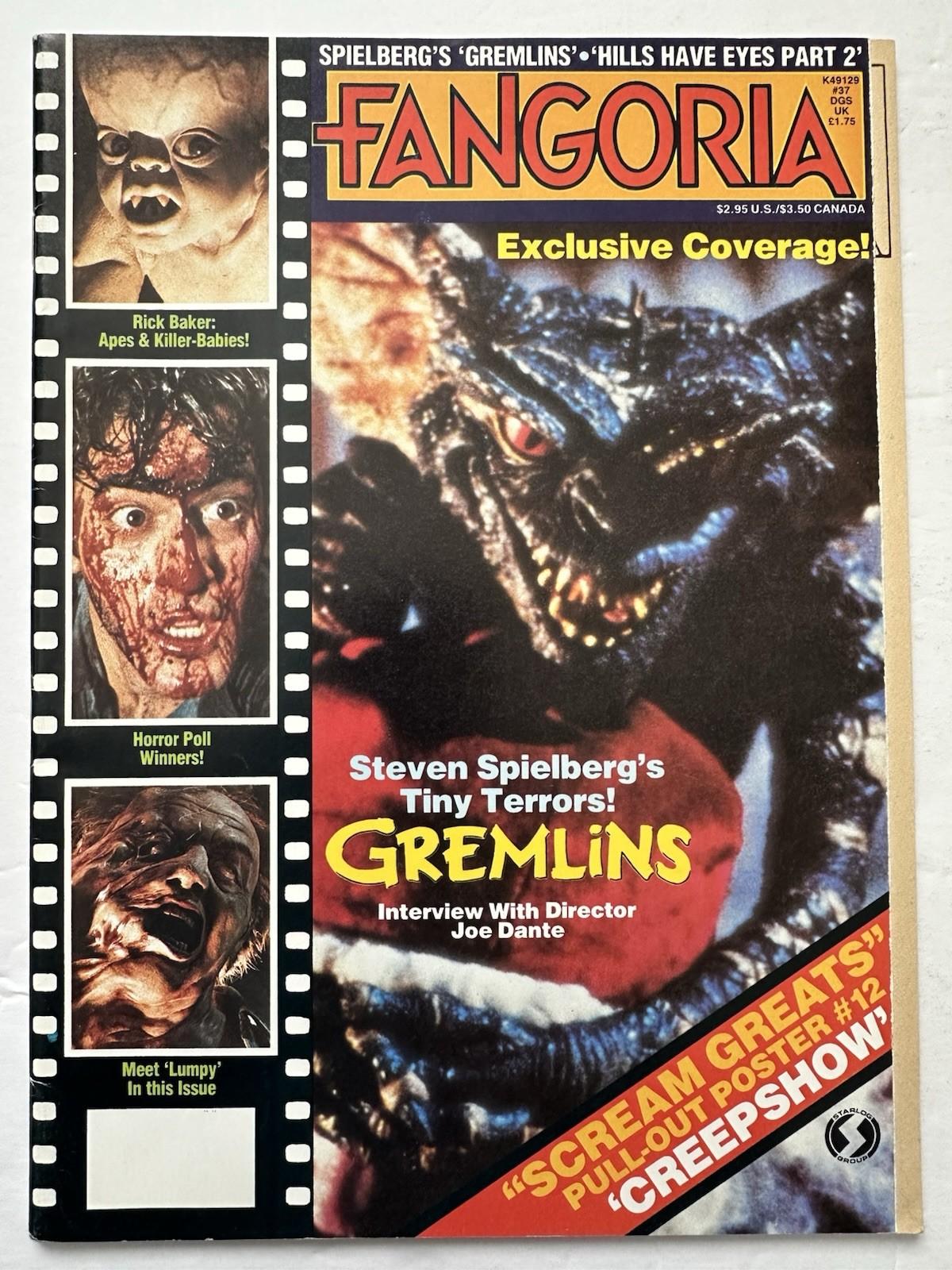 Fangoria #37 Aug. 1984 (Starlog) “Gremlins”Cover, Rick Baker, Horror Poll Winner