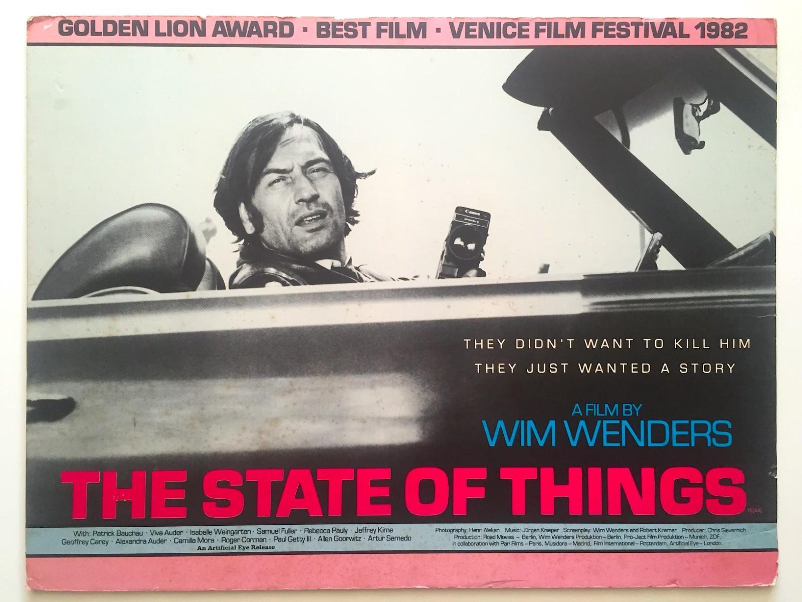 RARE VINTAGE 1982 THE STATE OF THINGS WIM WENDERS MOVIE MEMORABILIA FILM POSTER