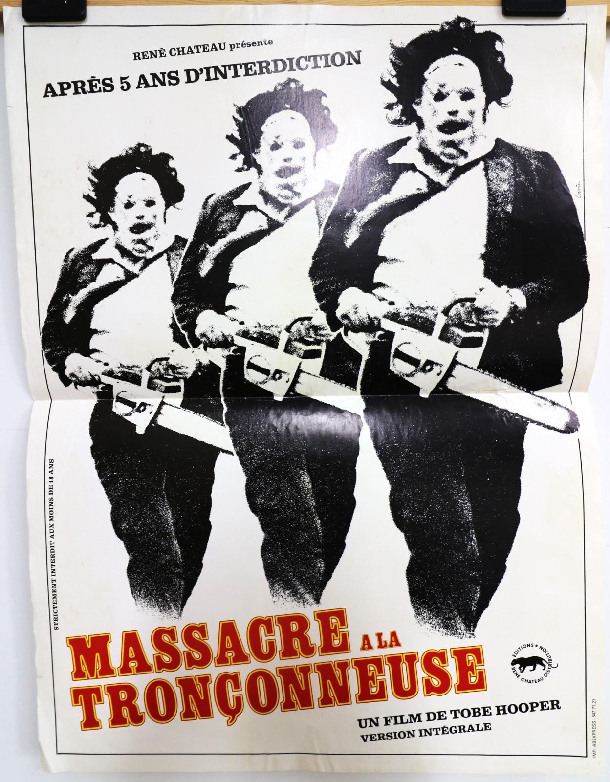 THE TEXAS CHAIN SAW MASSACRE 1974 Vintage Small French Original Movie Poster
