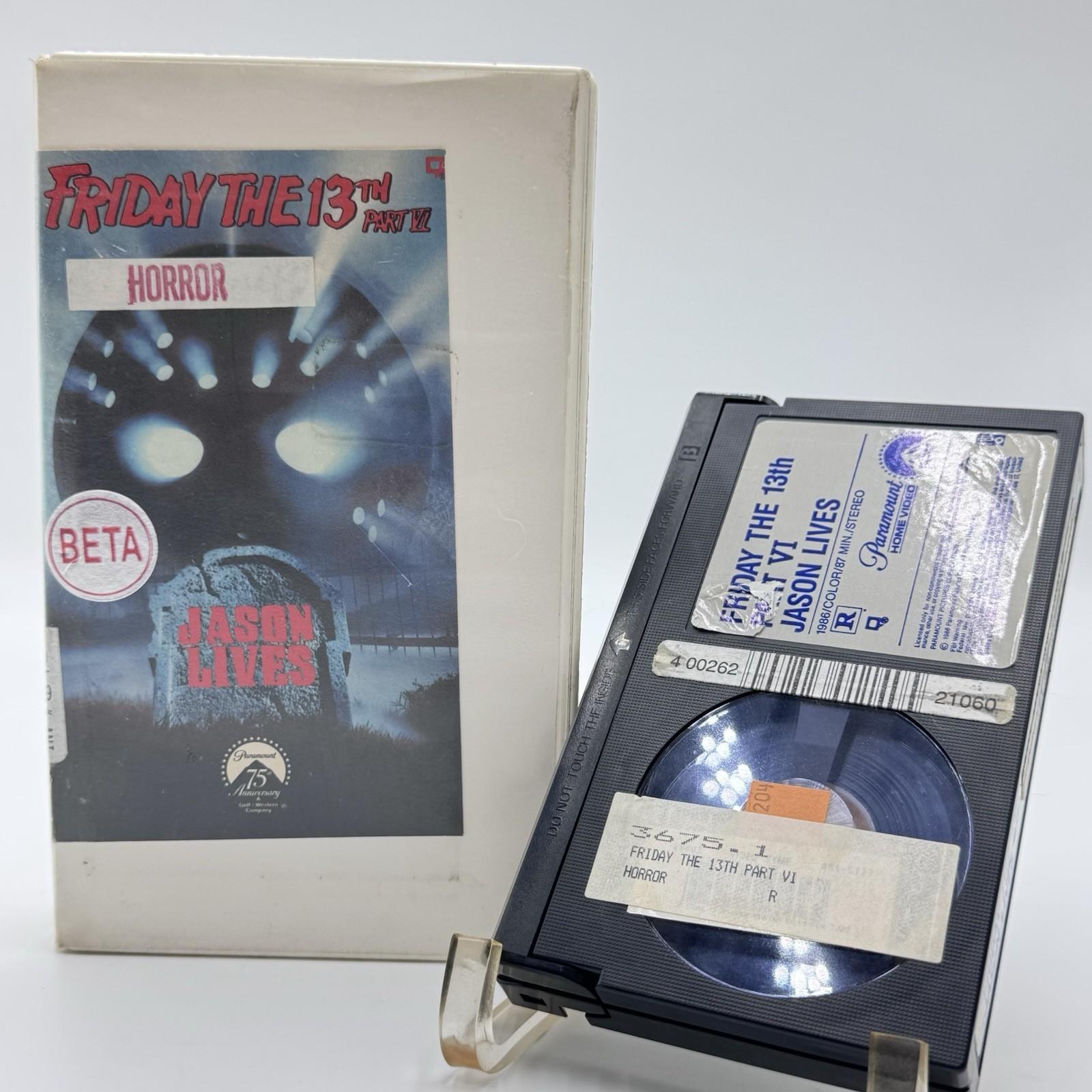 Friday The 13th Part VI (6) Jason Lives BetaMax Paramount Rare Horror Cult Beta