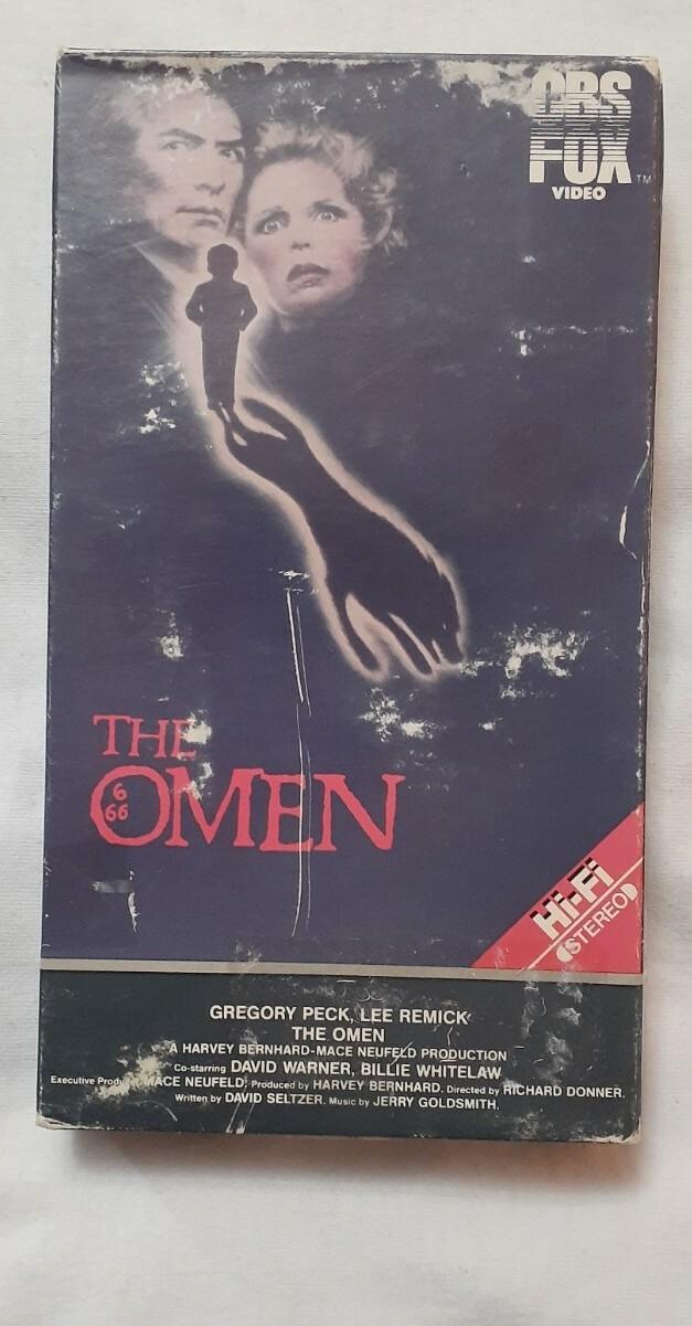 The Omen (VHS 1976) CBS FOX Cult Horror RARE  TESTED WORKS GREAT !! Red Tag 
