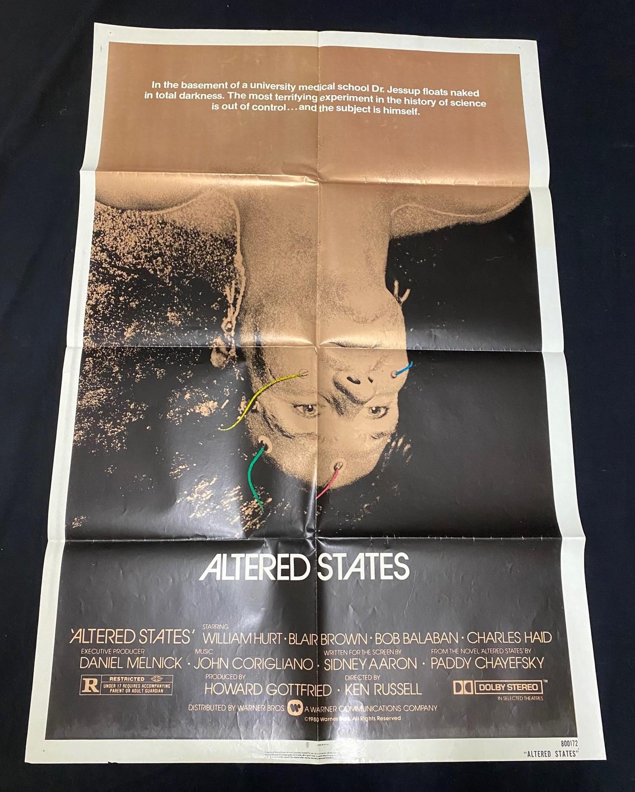 Altered States Original One Sheet Movie Poster William Hurt 1980