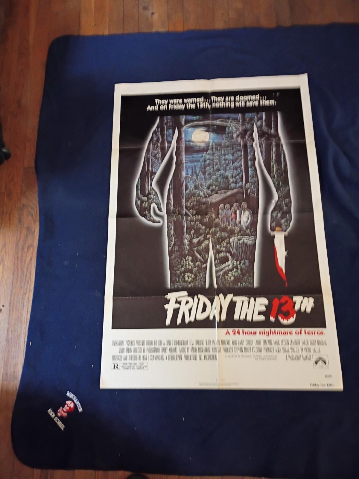 original one sheet movie poster 1980 Friday the 13th