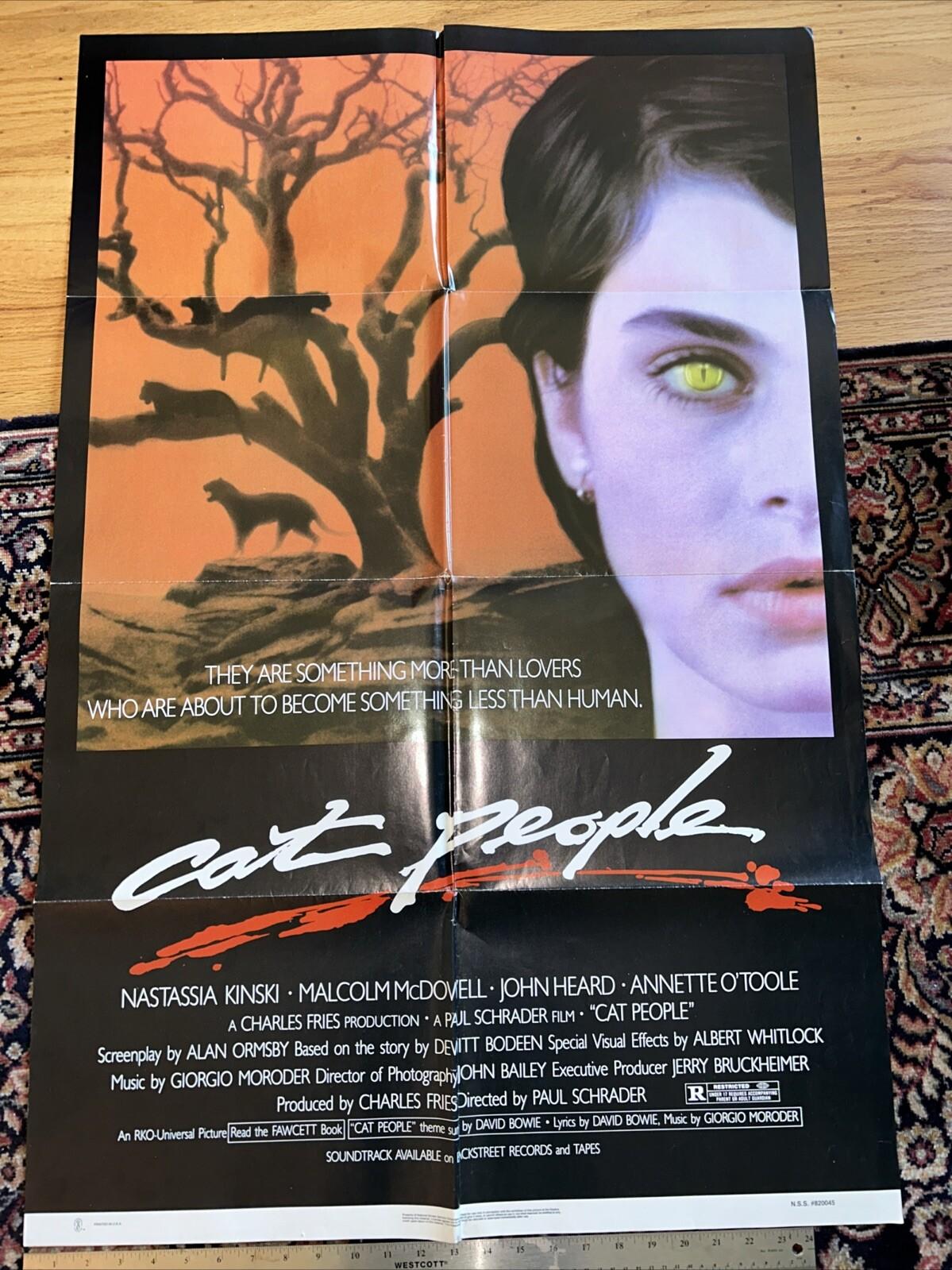 Original 1982 CAT PEOPLE Movie Theater Poster One Sheet 27x41