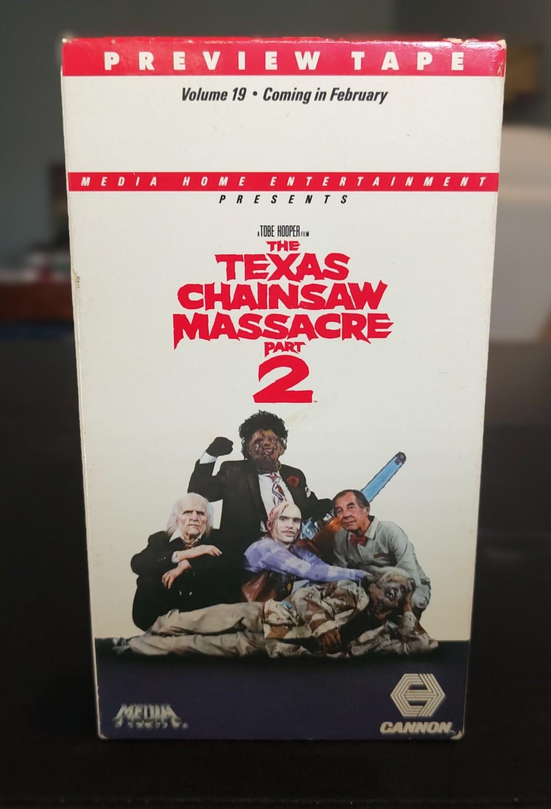 The Texas Chainsaw Massacre Part 2 VHS Horror Media Rare HTF! Preview Edition!