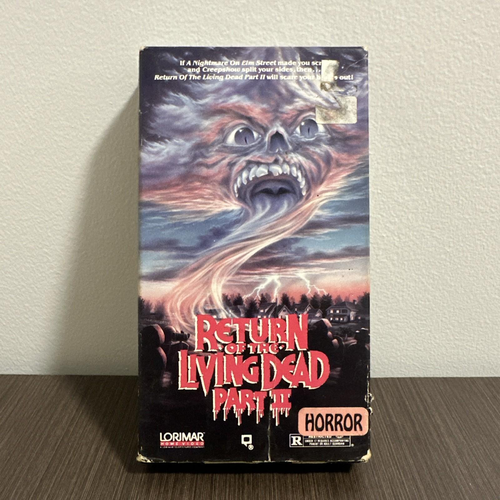 **RARE** “RETURN OF THE LIVING DEAD PART II” 1987 VHS Tape 