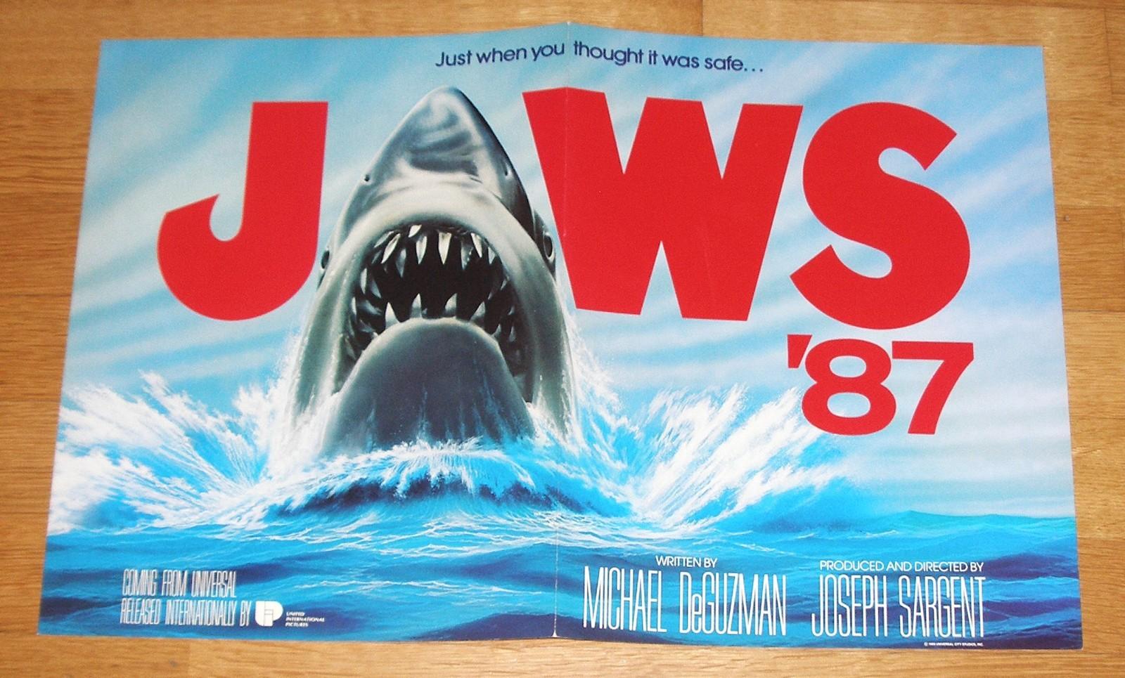 JAWS The REVENGE (1987) Monster Horror Shark Classic Rare Original Window Card