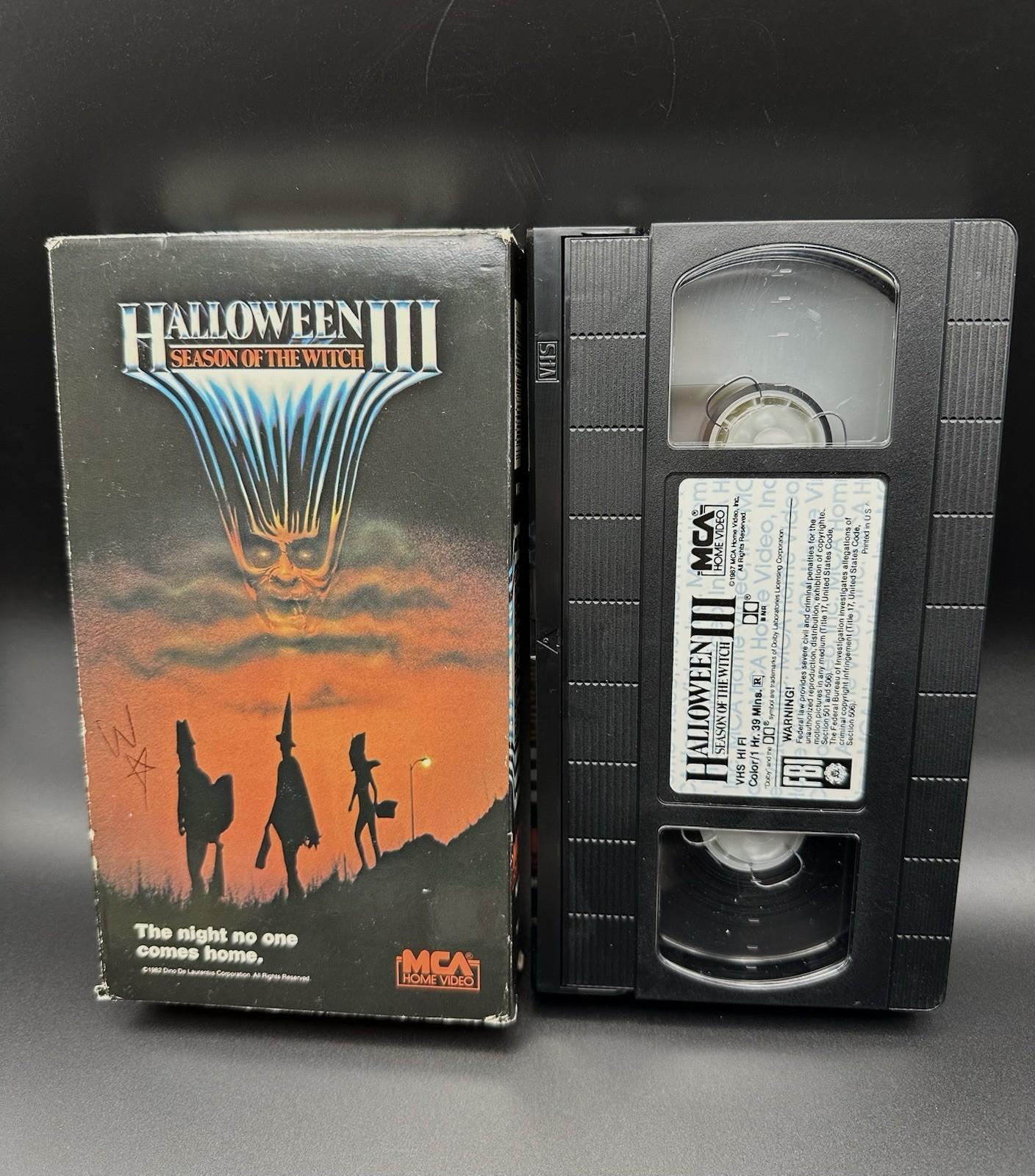 Halloween III 3 Season of the Witch MCA 1987 VHS Cult Classic Horror 80s RARE