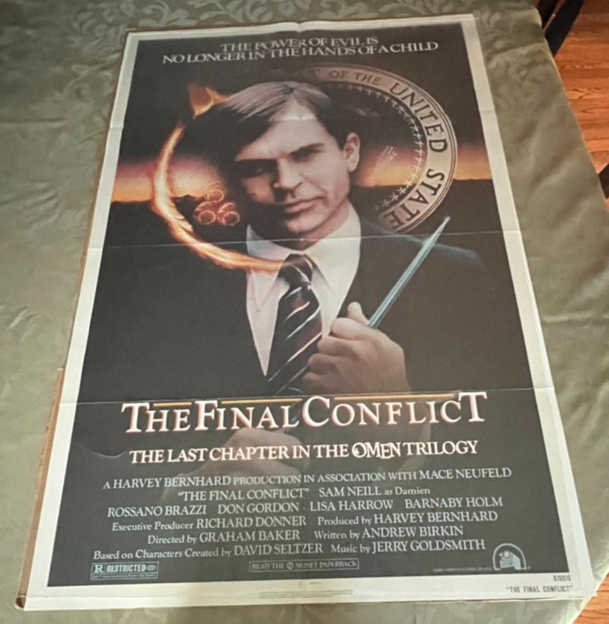 Original 1981 The Final Conflict One Sheet Movie Poster 27X41 Inches - Folded