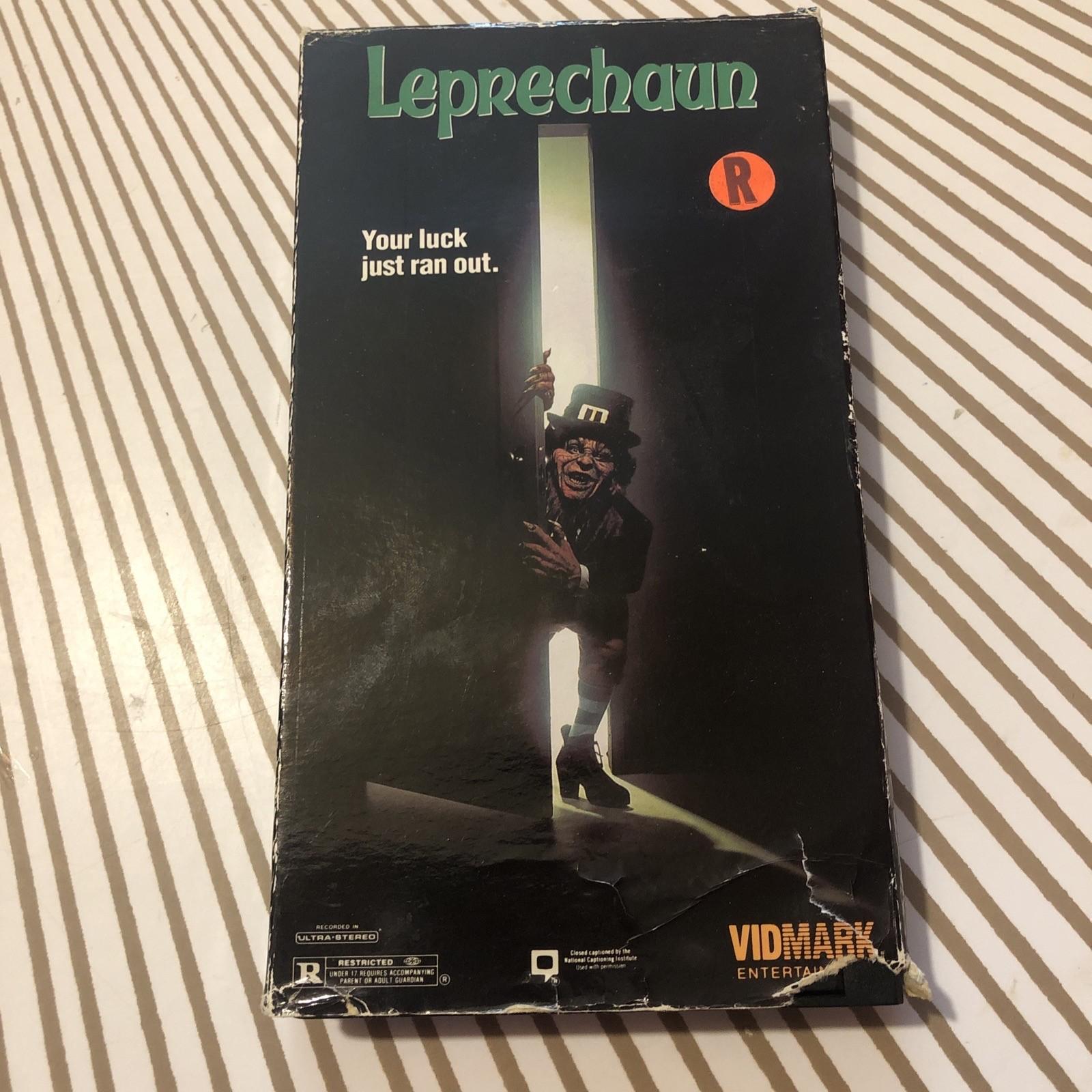 LEPRECHAUN 1992 Vidmark Ent. Warwick Davis Jennifer Aniston rare VHS Tape