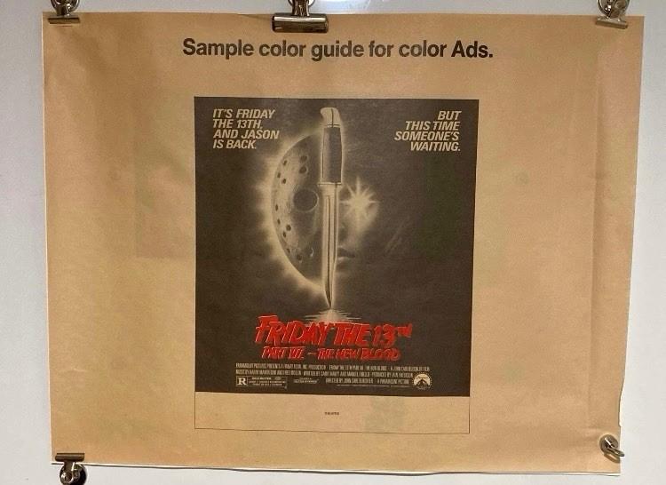 RARE FRIDAY THE 13th Part VII New Blood Orig. 1988 Trade AD poster Set 5 Pages