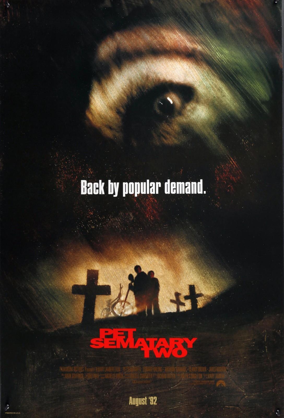 Pet Sematary Two 2  - original movie poster  27x40  1992 ROLLED Horror