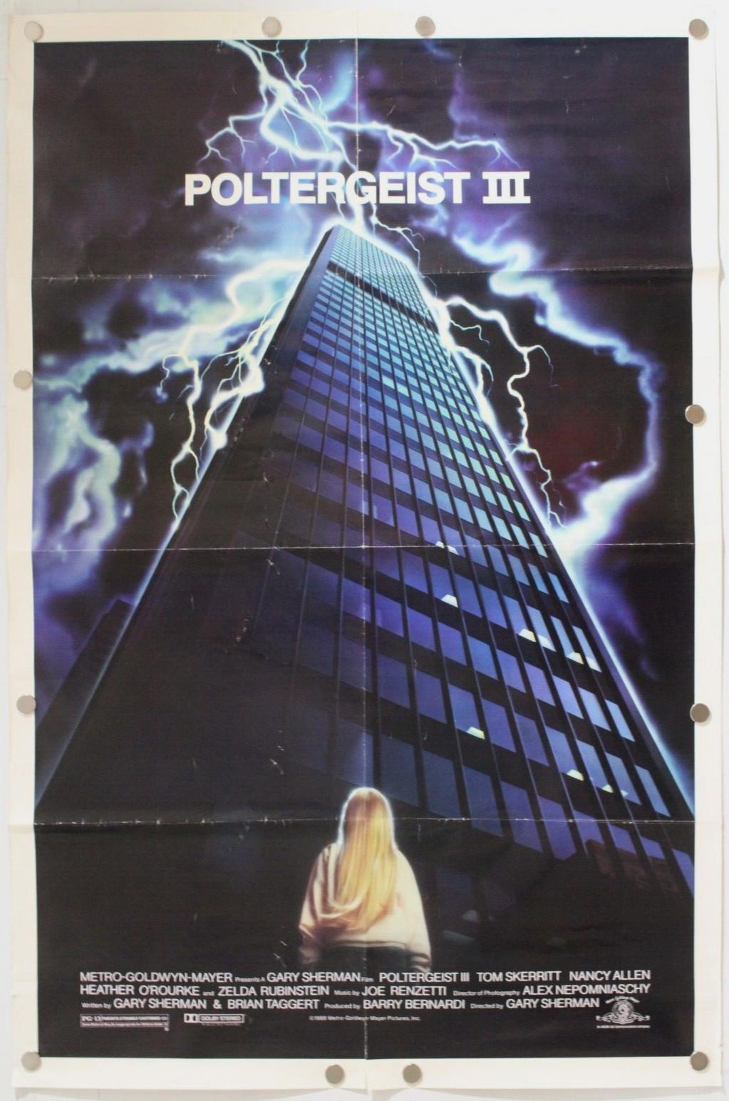 Poltergeist III 1988 Single Sided Original Movie Poster 27" x 41"