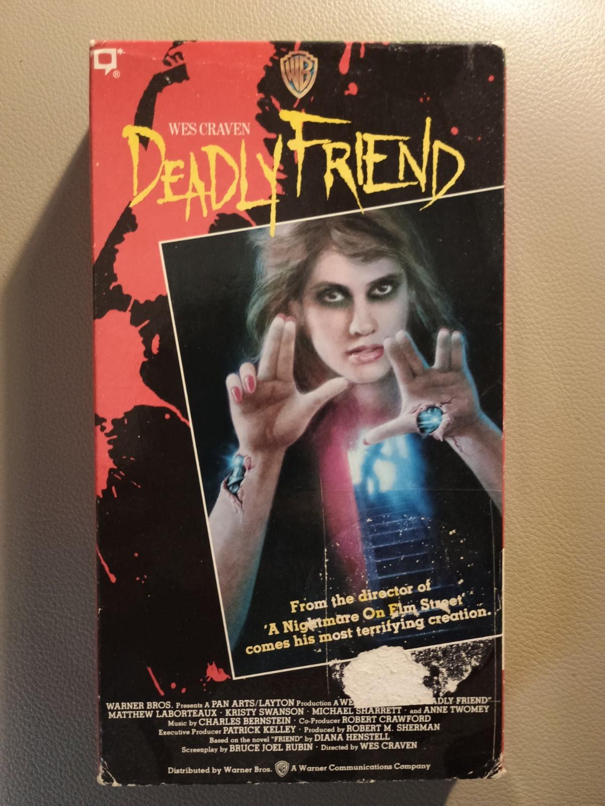 Deadly Friend VHS 1986 Wes Craven Kristy Swanson Horror Movie Vintage RARE