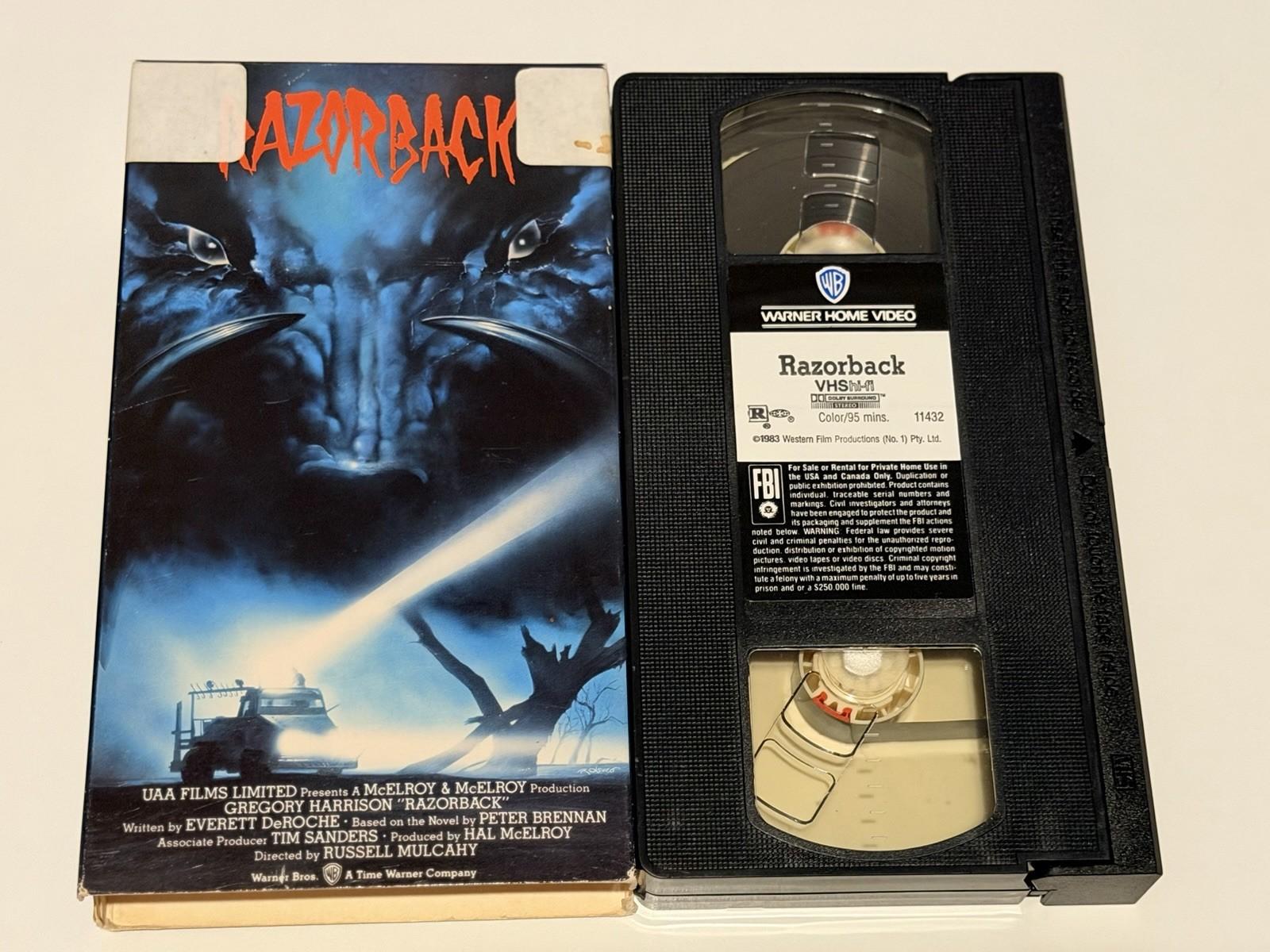 Razorback VHS 1984 Gregory Harrison Horror TESTED