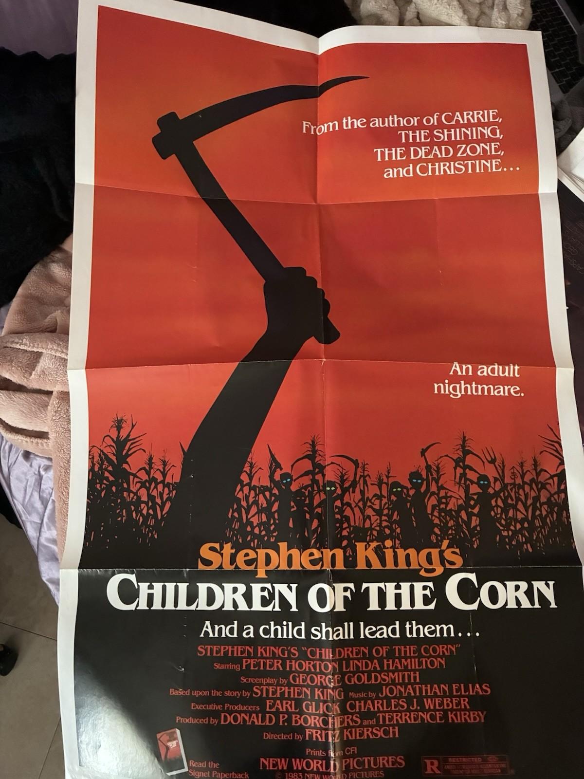 Children of the Corn 1984 Original Movie Poster 27x41 Stephen King Folded Horror