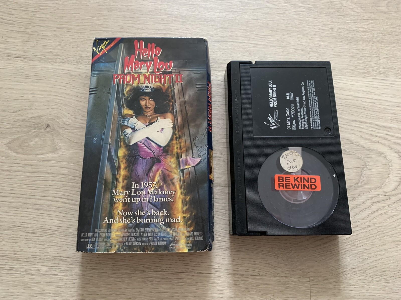 1988 Hello Mary Lou Prom Night 2 Beta Betamax with Slipcover RARE