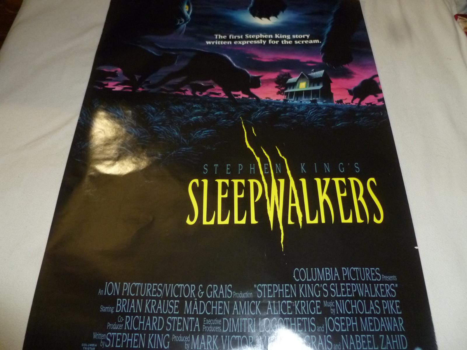 VINTAGE ORIGINAL MOVIE POSTER 1992 STEPHEN KINGS SLEEPWALKERS COLUMBIA PICTURES