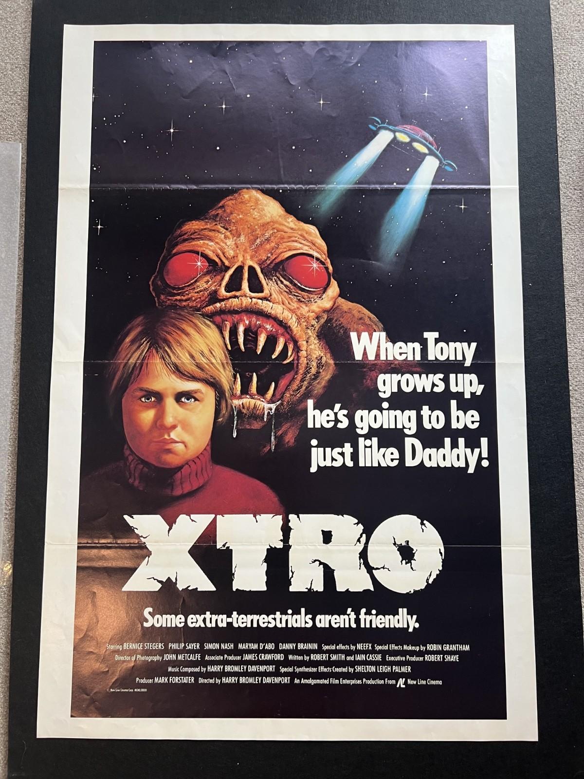 1982	Xtro  Original Movie Poster CULT BRITISH SCI FI HORROR