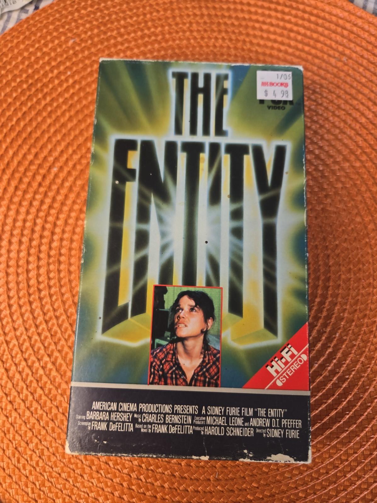 The Entity (VHS, 1984) Hi-Fi Stereo Vintage  Rare! CBS FOX Video