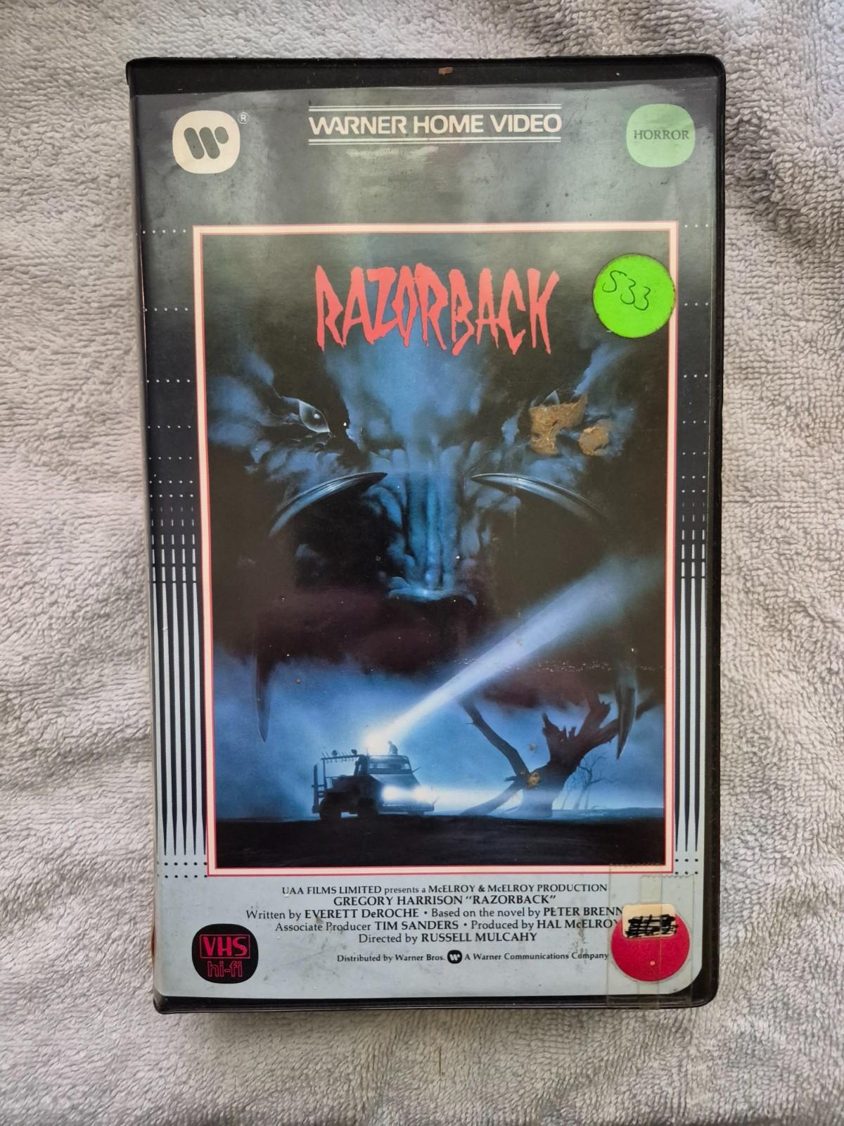 Razorback VHS Vintage Warner Home Video Clamshell Case Cult Horror Movie 1985