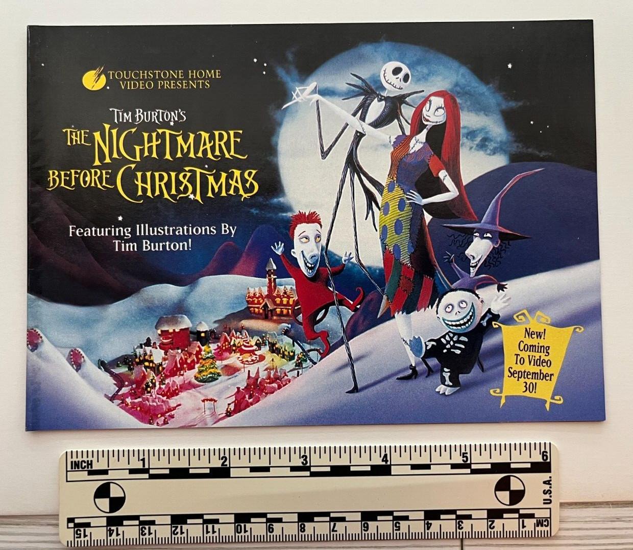 Nightmare Before Christmas Original Mini Promo Book - Illustrated by Tim Burton!