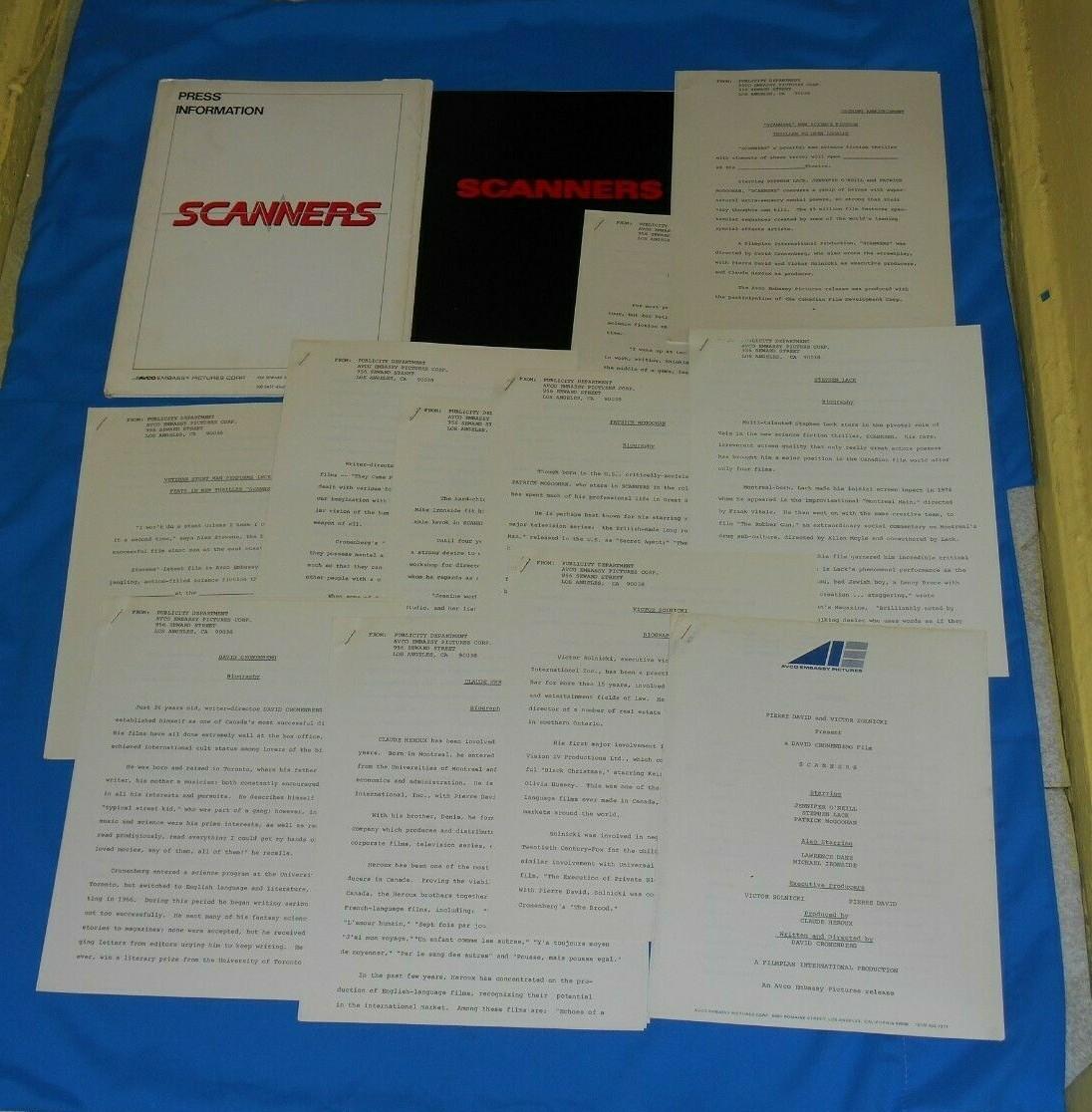 original SCANNERS PRESS KIT 