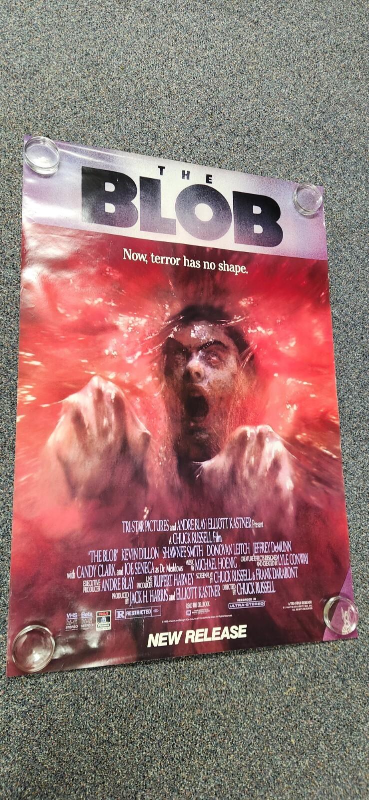 THE BLOB 1988 Original VHS Release Movie Poster Good Con Ultra Rare Rolled 27x40